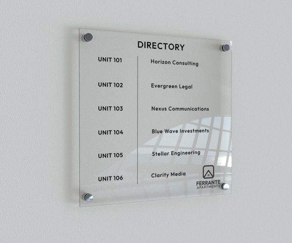 acrylic stanff sign
